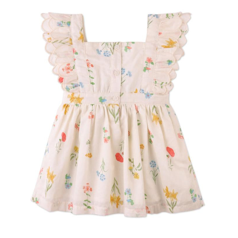 Multi Botanical Pinafore Infant Dress