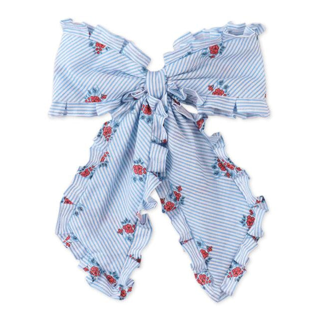 Print Fabric Ruffle Edge Bow