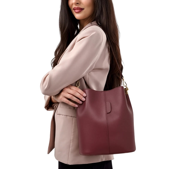 Leather Large Bucket Bag