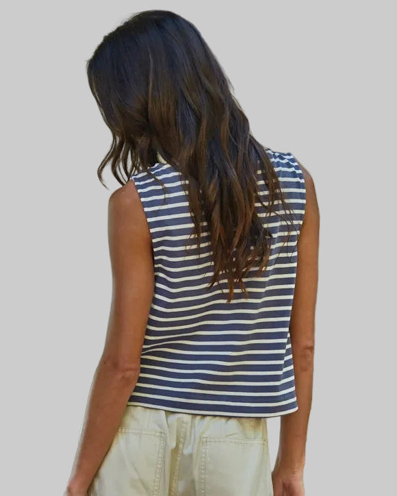 Lisa Navy Stripe Top