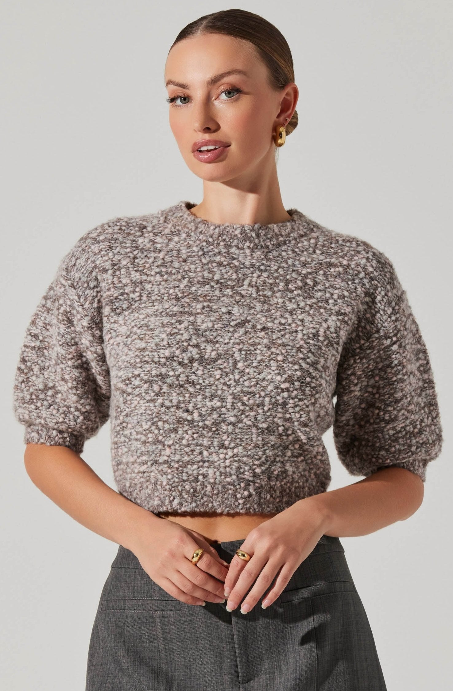 Collette Ash Pink Boucle Sweater