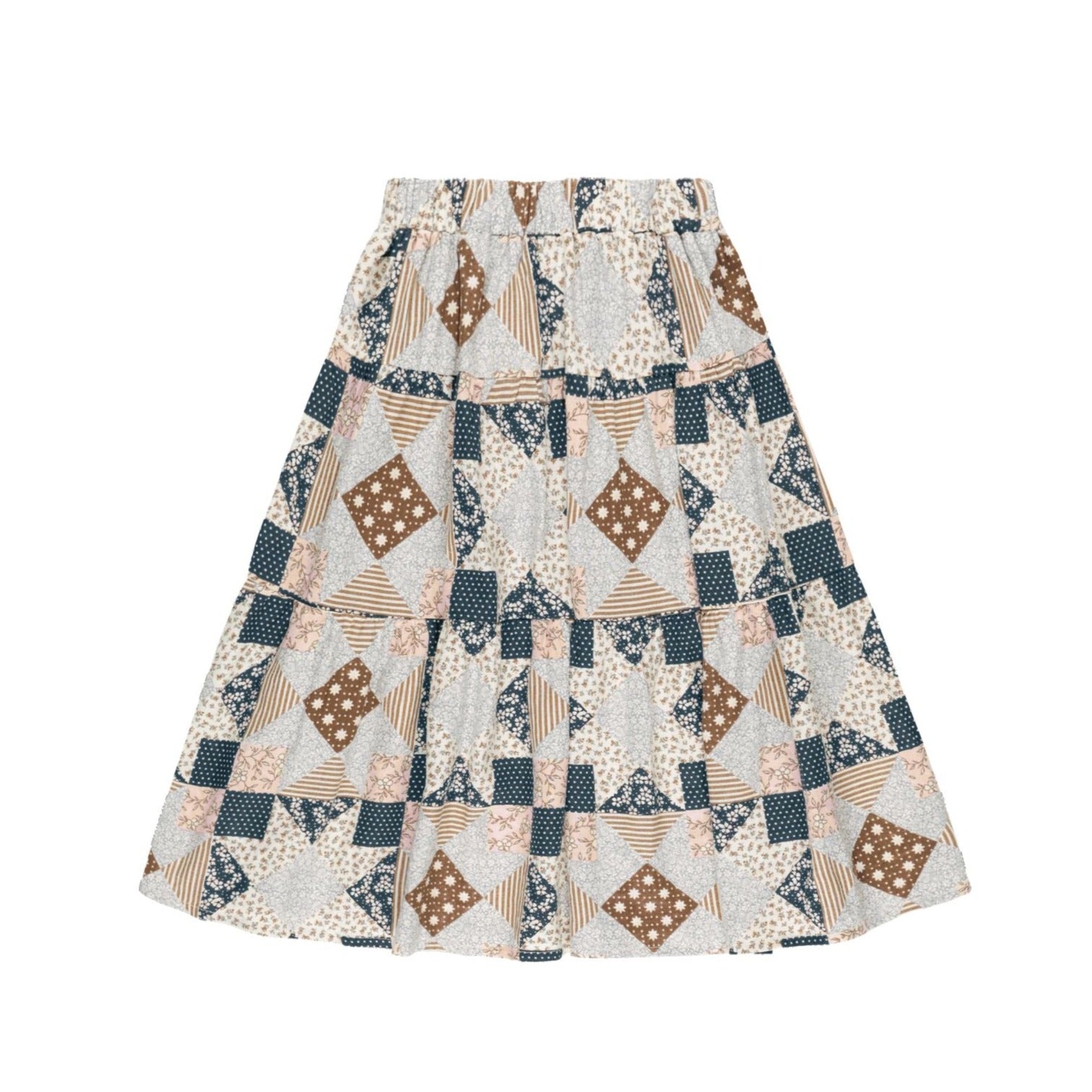 Rylee and Cru Patchwork Midi Skirt