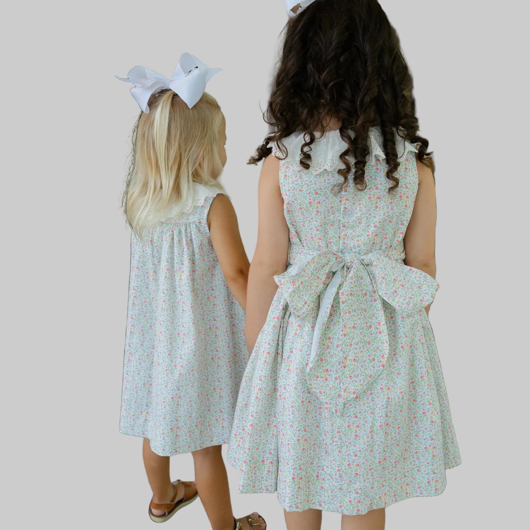 Cottage Ditsy Dress with Eyelet Collar