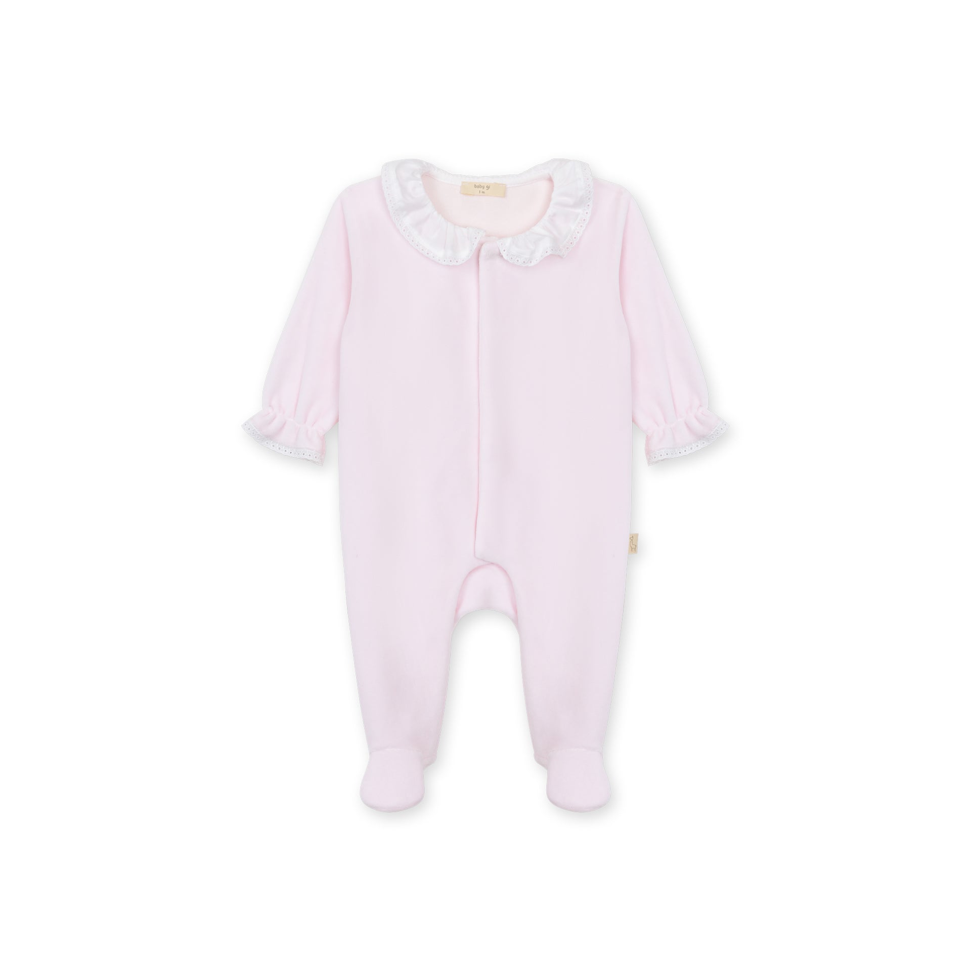 Pink Velour Footie