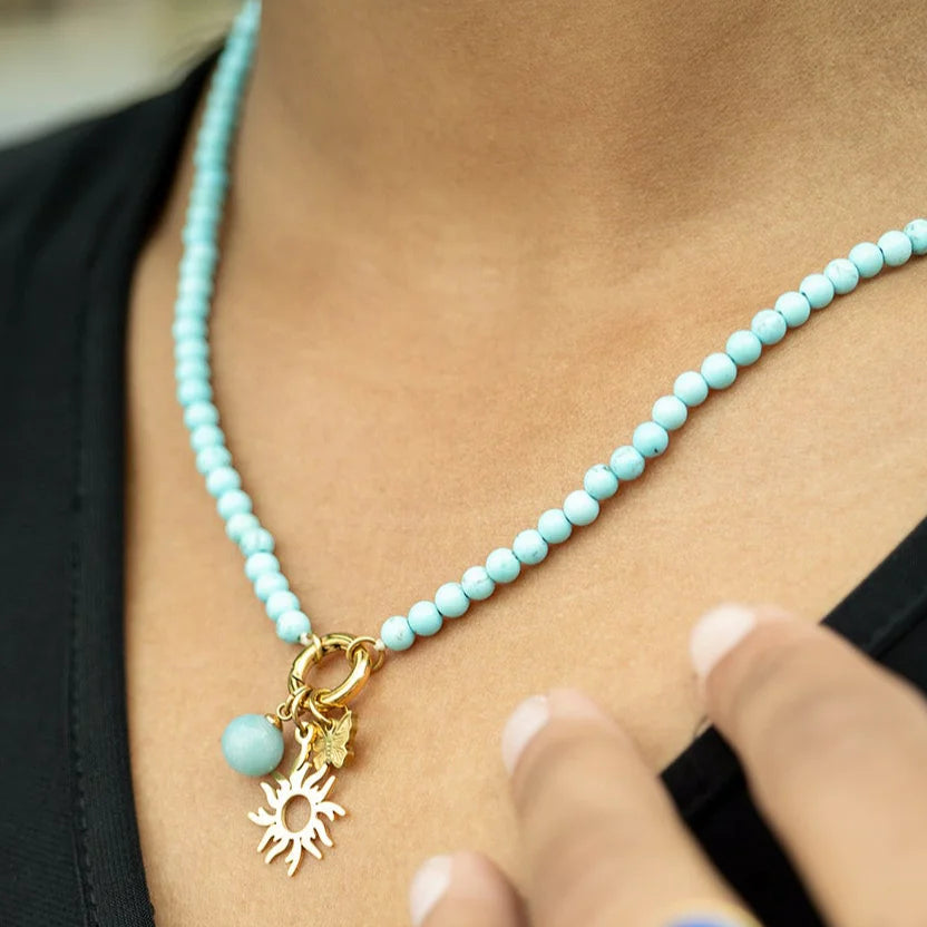 Natural Stone Bead Necklace