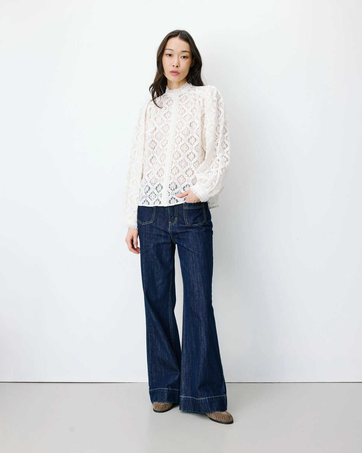 Anita Cream Lace Blouse