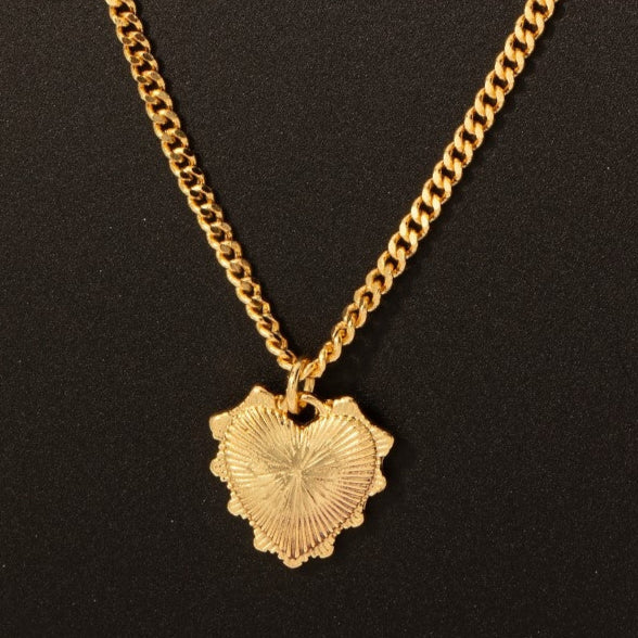 Scallop Heart Pendant