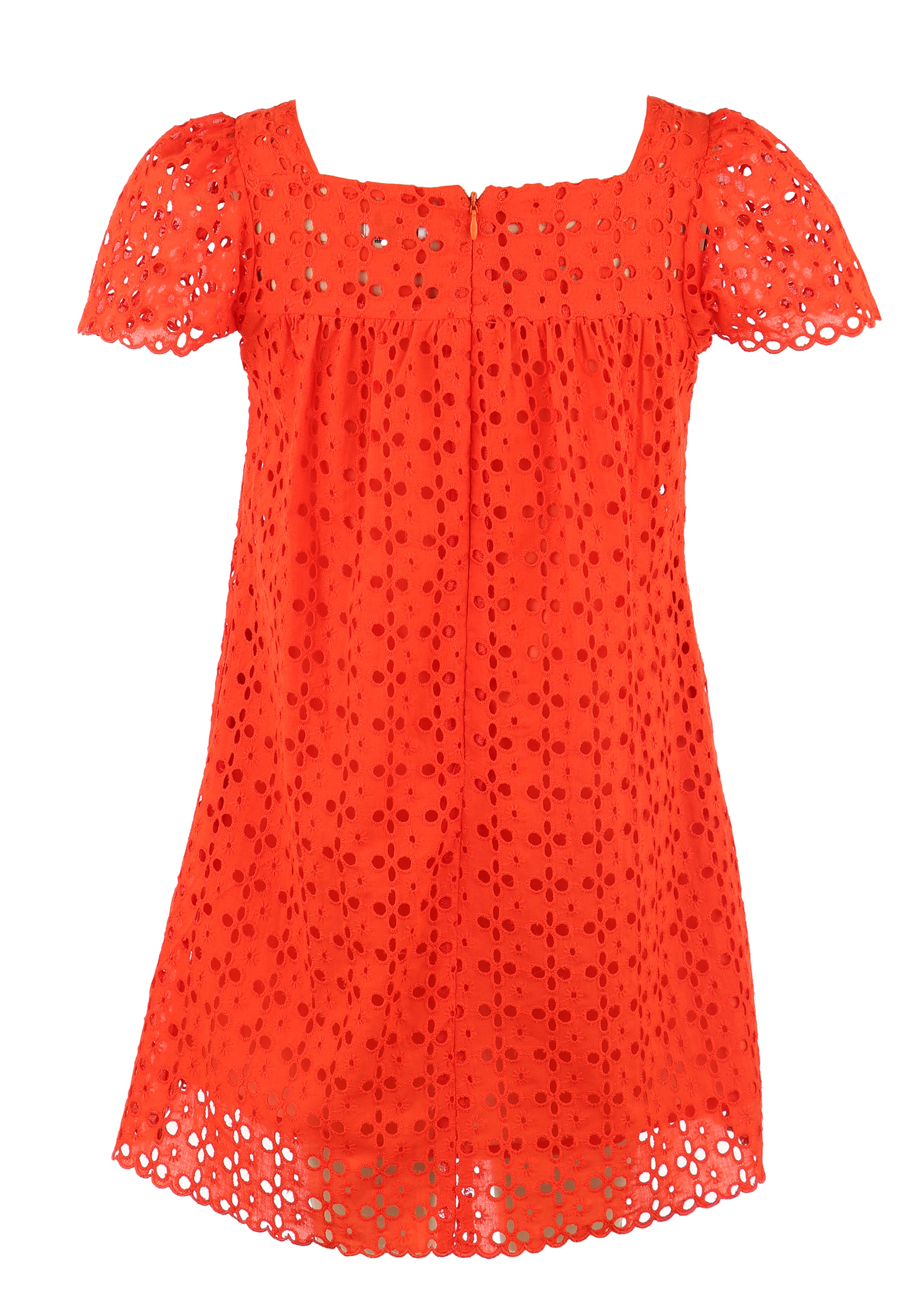 Orange Eyelet Float Dress