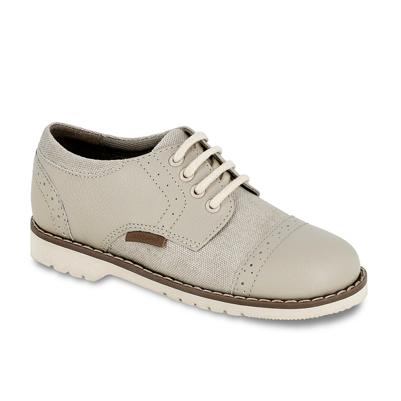 Beige Nubuck Oxford Shoe