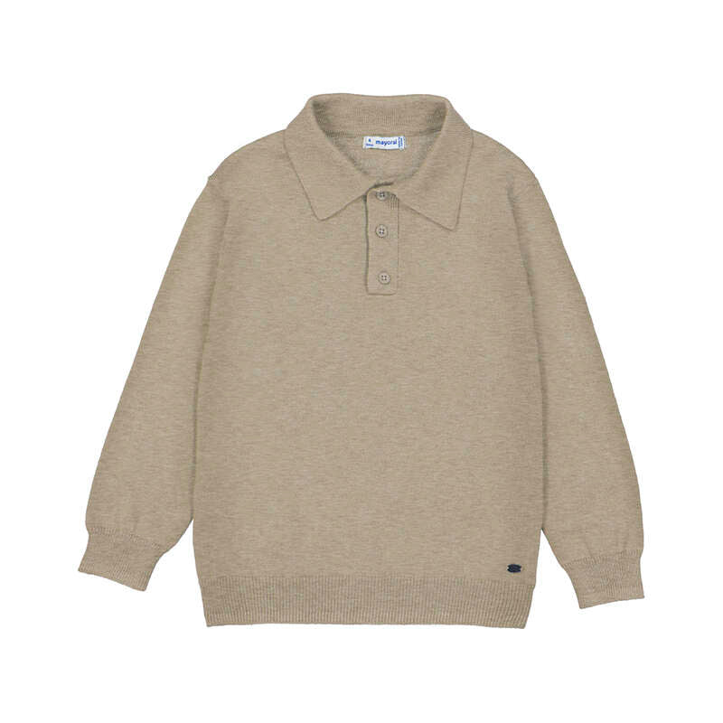 Boy's Oat Polo Sweater