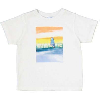 White Windsurf  Beach Tee