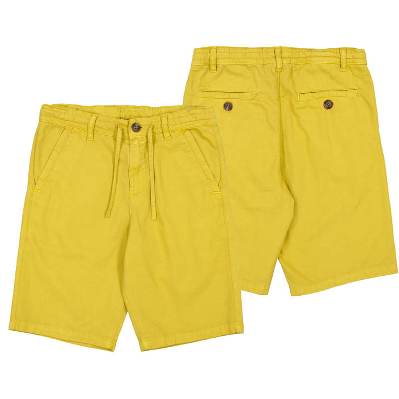 Boy's Yellow Chino Drawstring Short