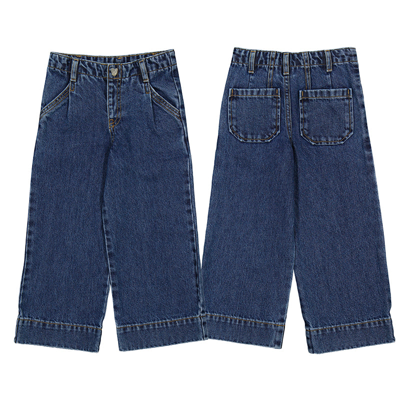 Girl's Denim Wide Leg Baggy Jean