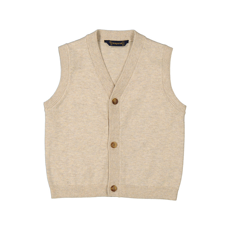 Camel Button Sweater Infant Vest