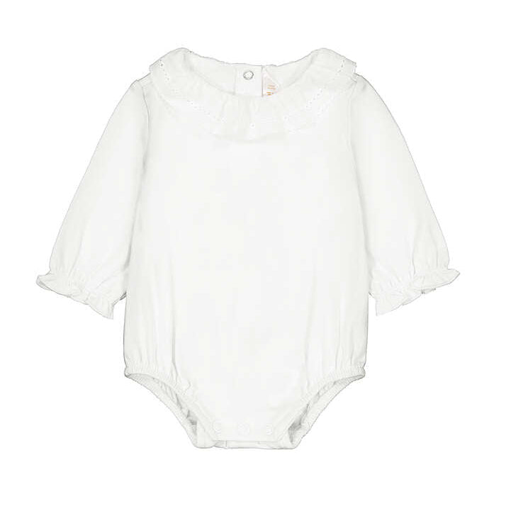 White Ruffle Collar Onesie