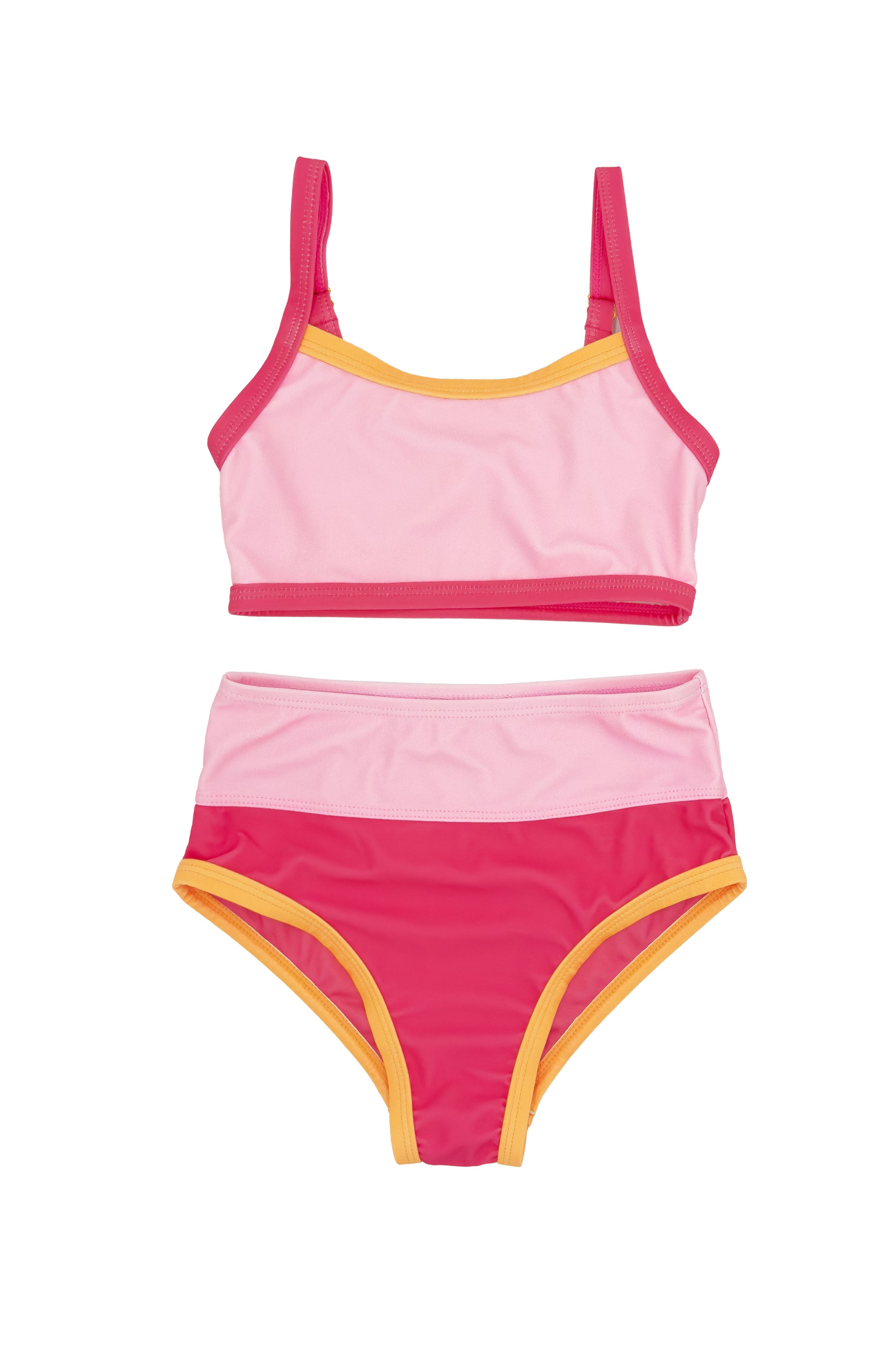 Hot Coral Retro Ringer Bikini