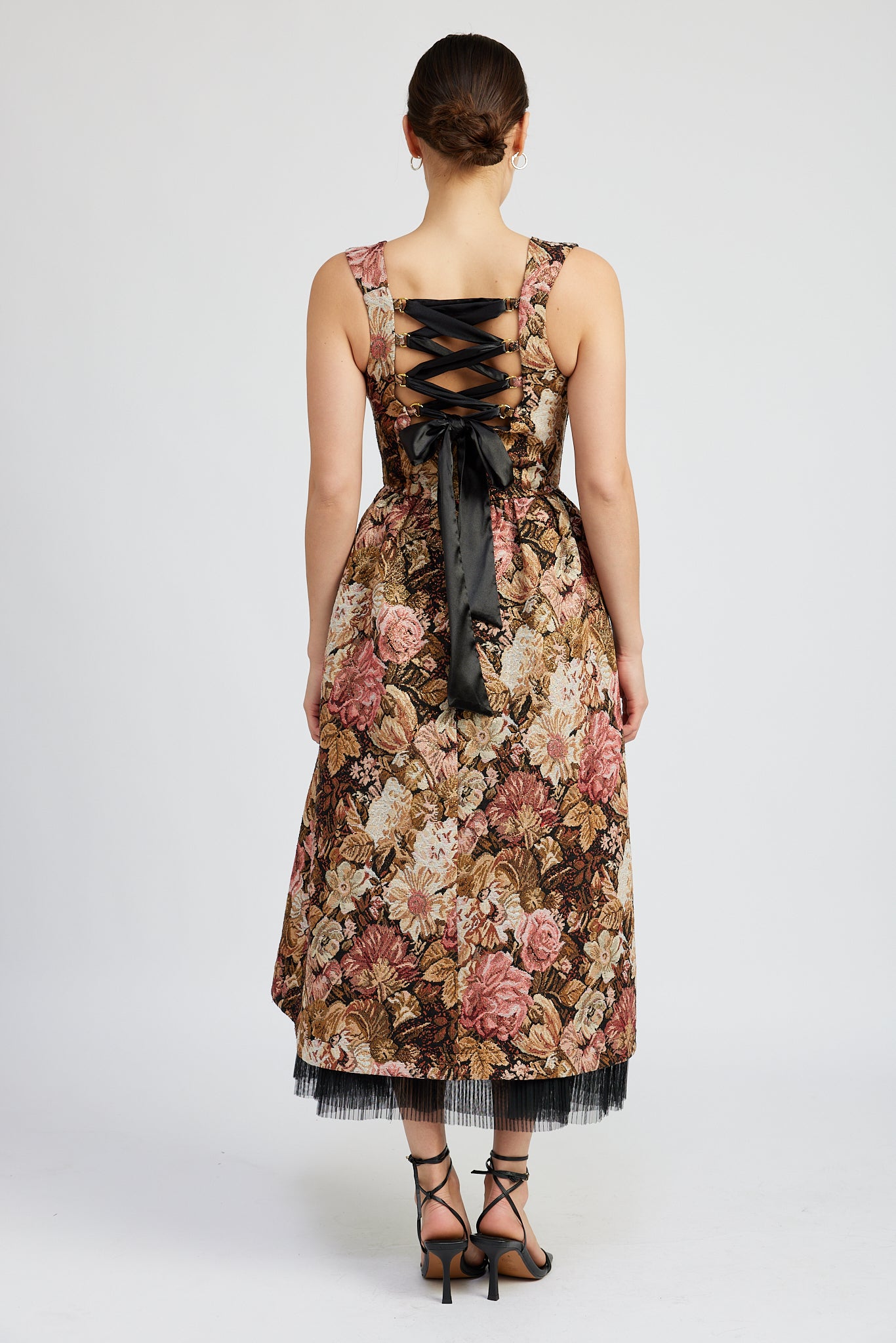 Rose Brocade Corset Dress