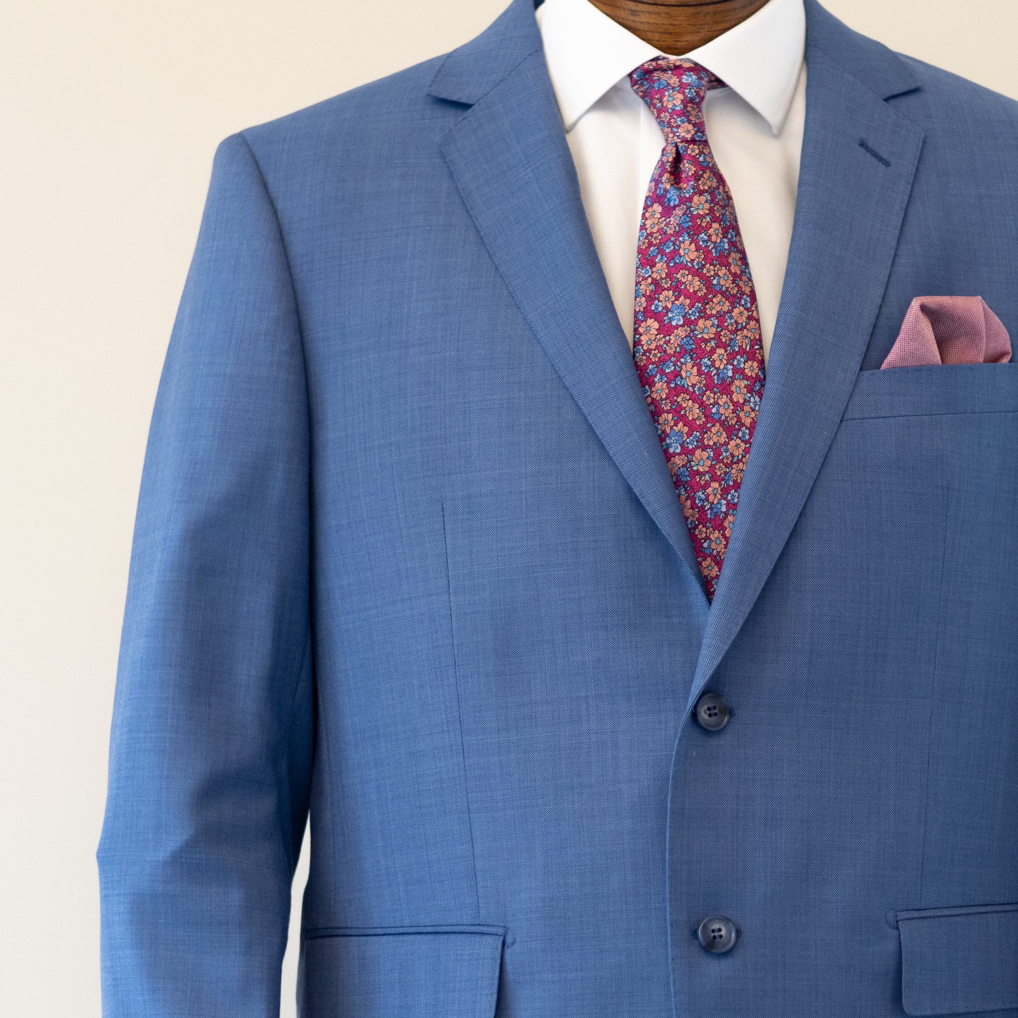 Light Blue Solid Suit