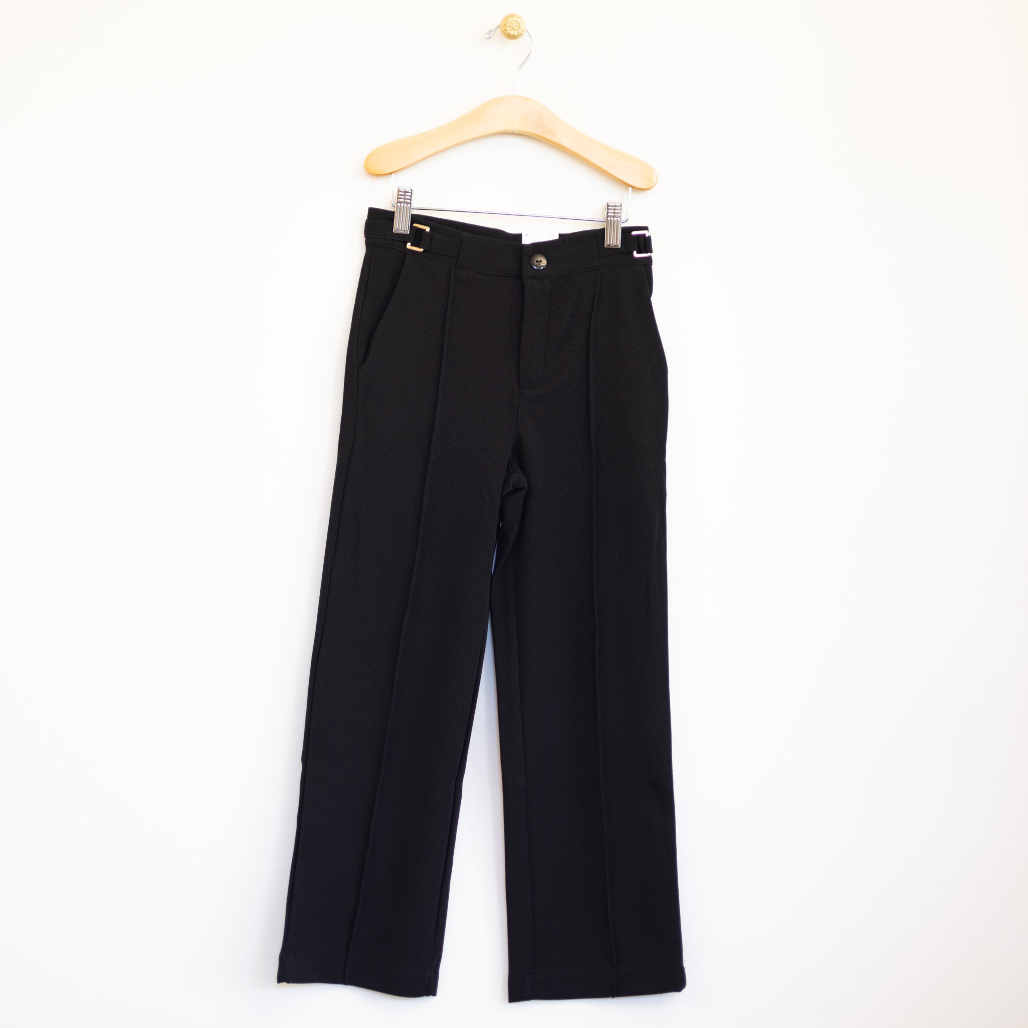 Black Crepe Wide Pant