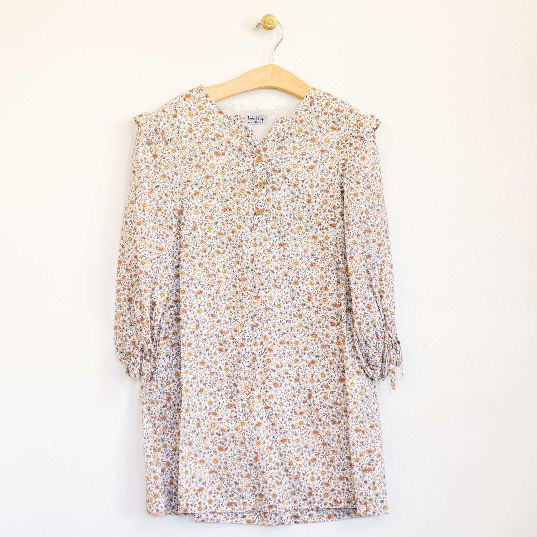 Rust Flower Shift Dress