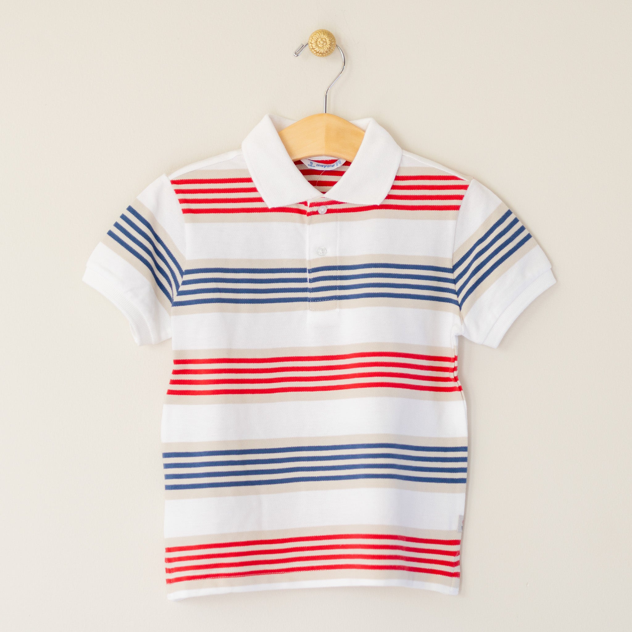 Red Royal Stripe Polo