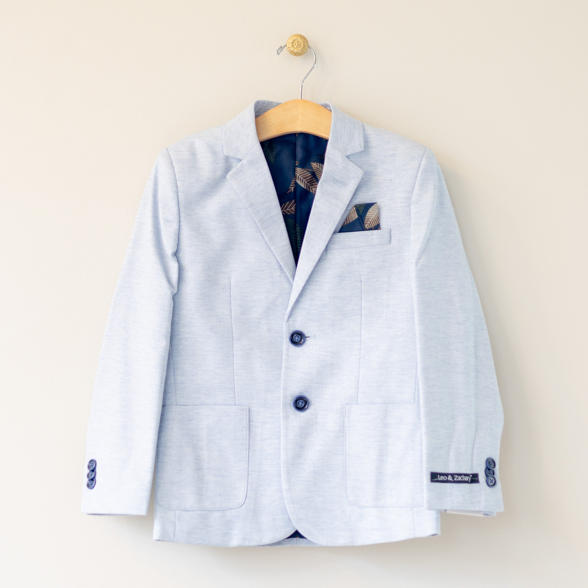 Havana Blue Herringbone Blazer