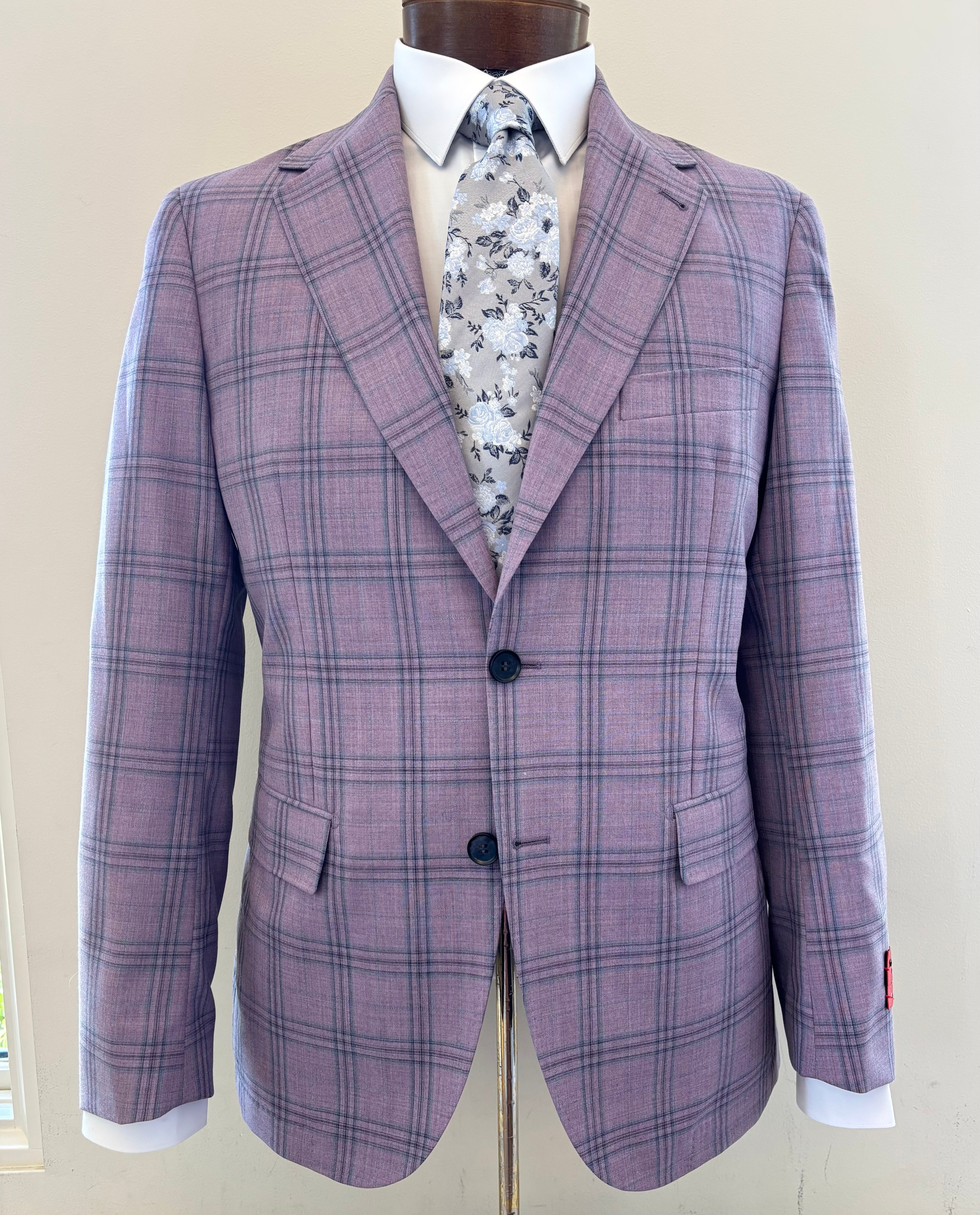 Lavender Plaid Italian Sport Coat
