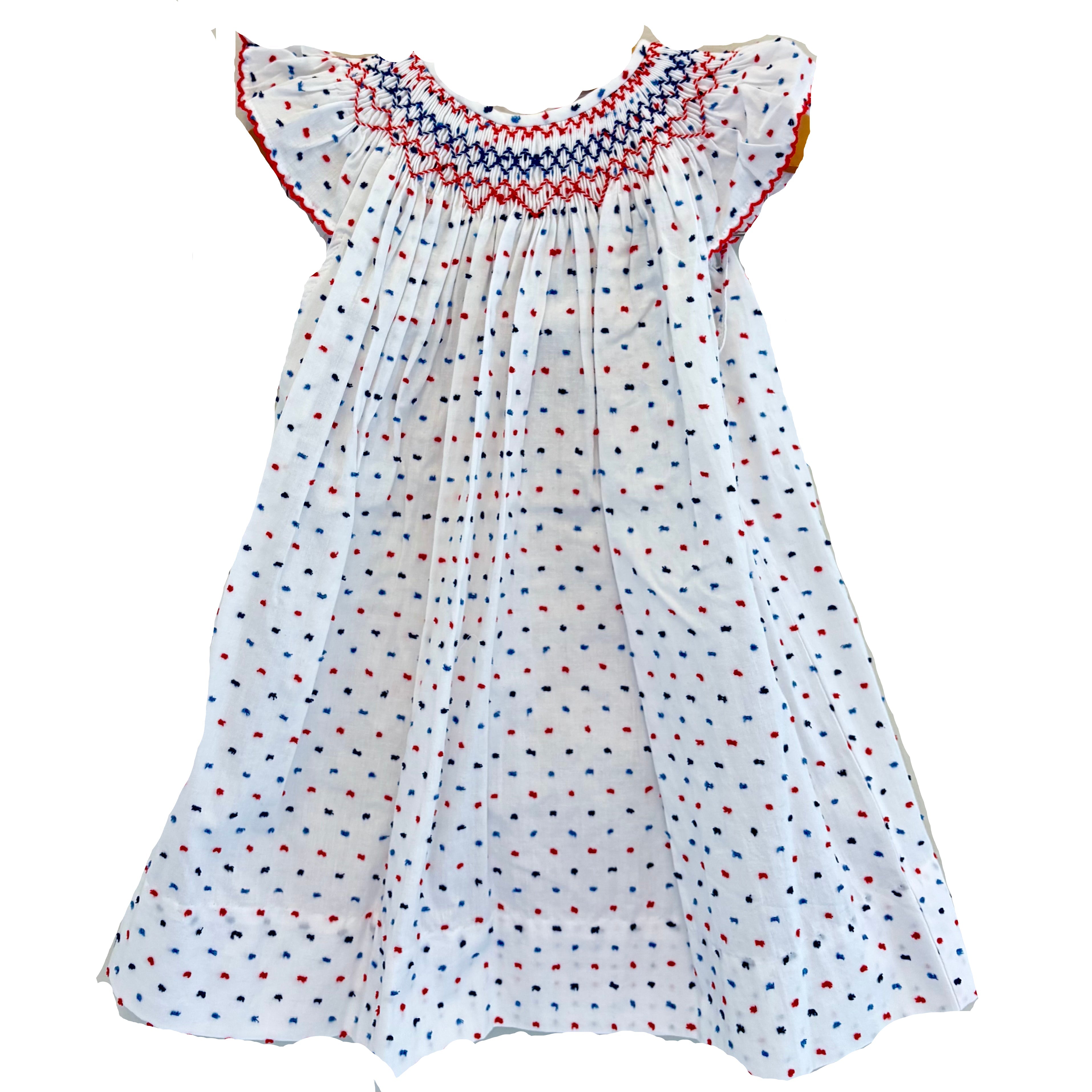 Americana Swiss Dot Bishop Infant Dress
