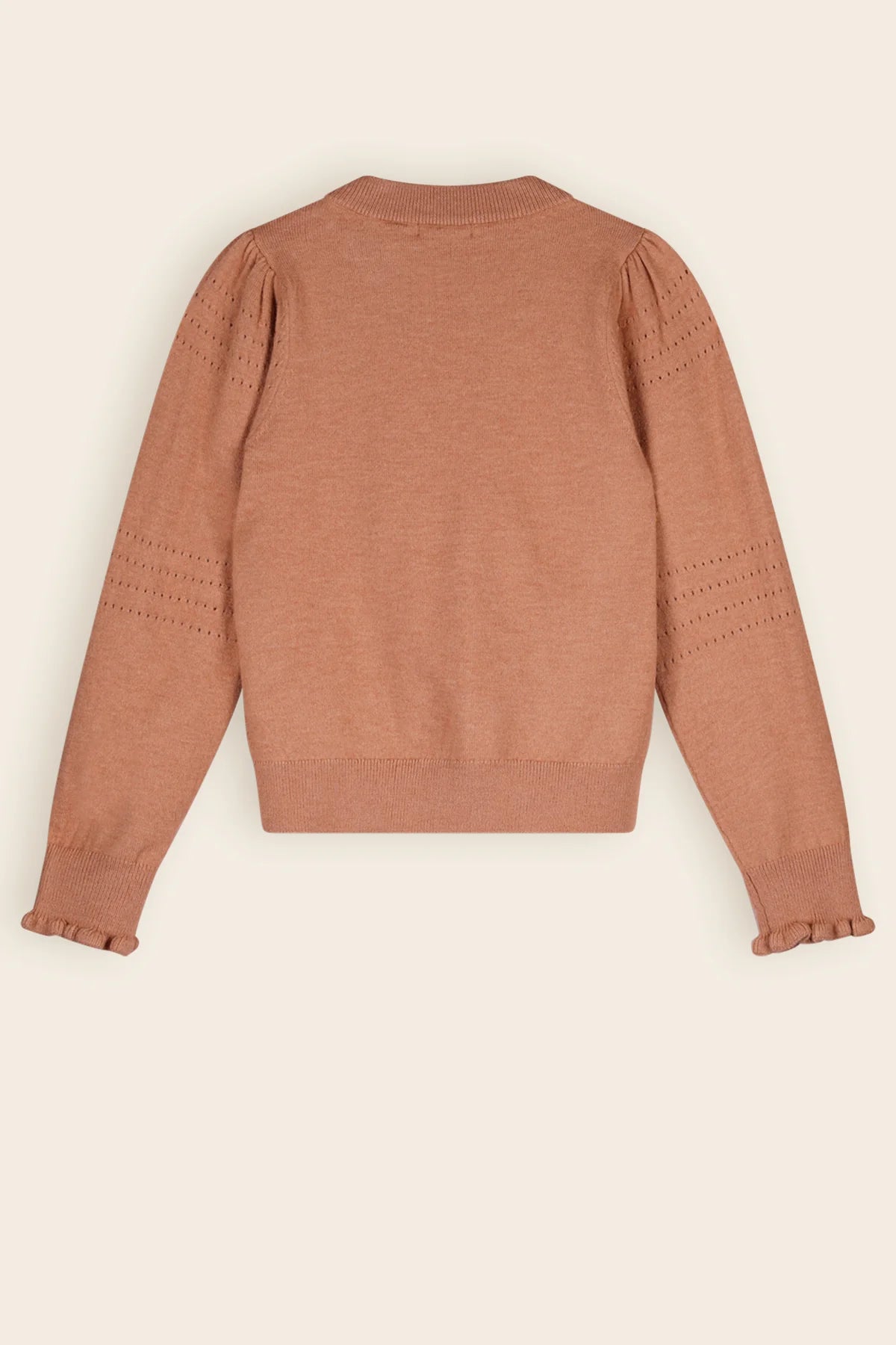 Rose Pointelle Crew Sweater