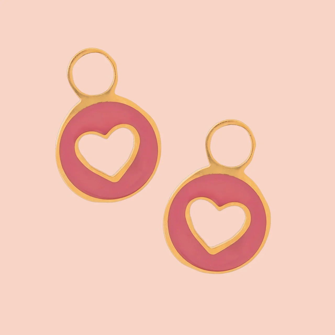 Heart Huggie Hoop Charms (Reversible)