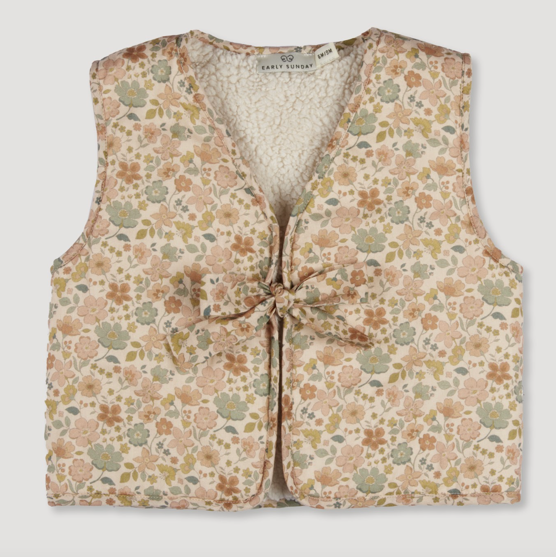 Blush Aqua Floral Infant Fleece Vest