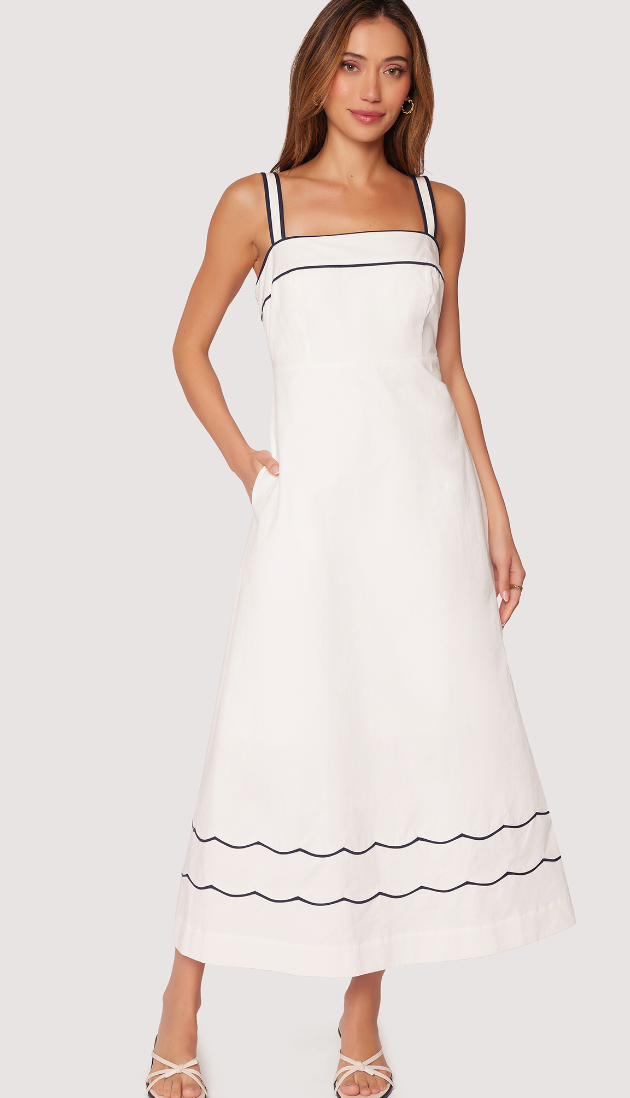 Hamptons Pipped Midi Sundress