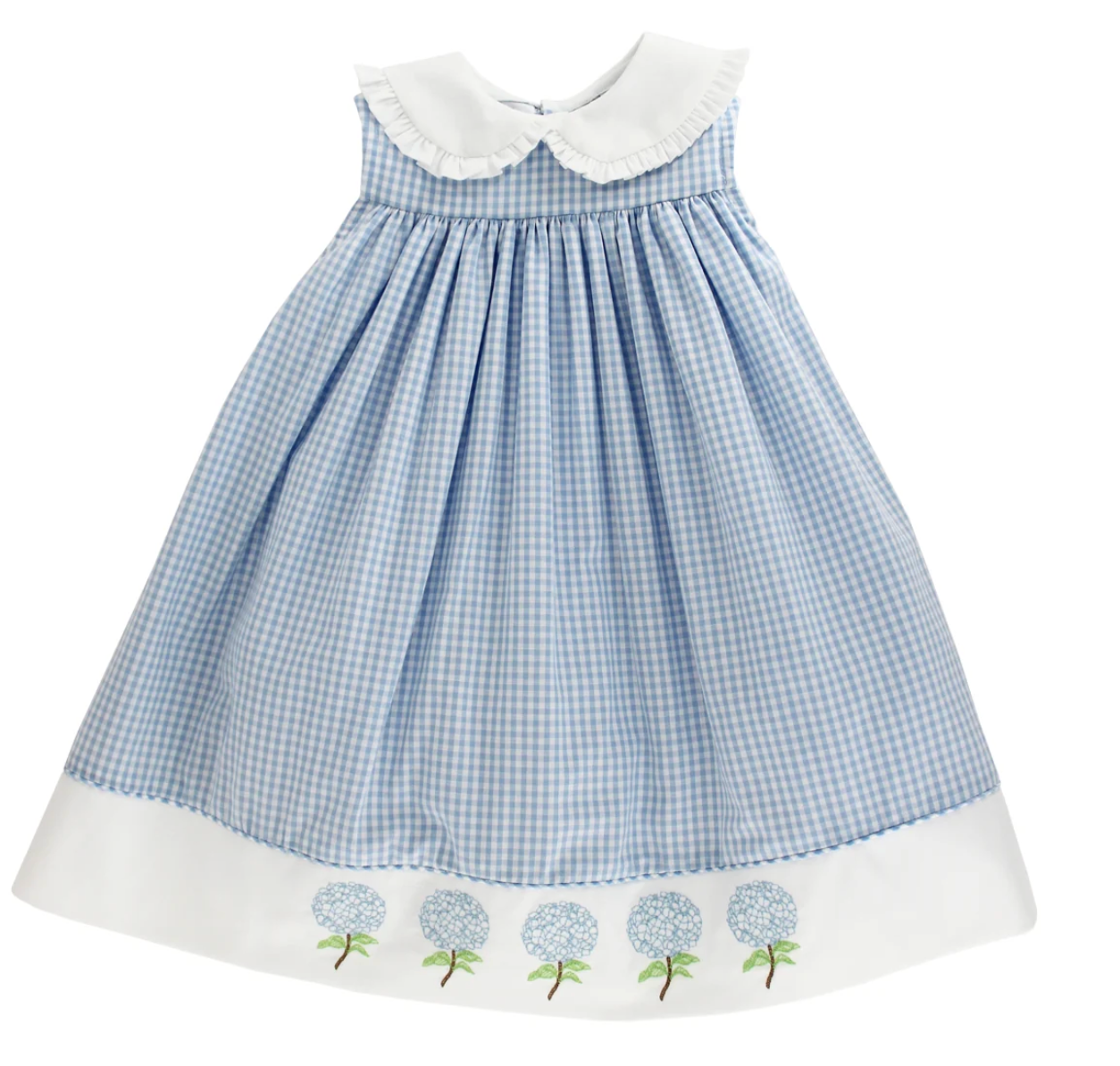 Blue Gingham Hydranga Infant Dress