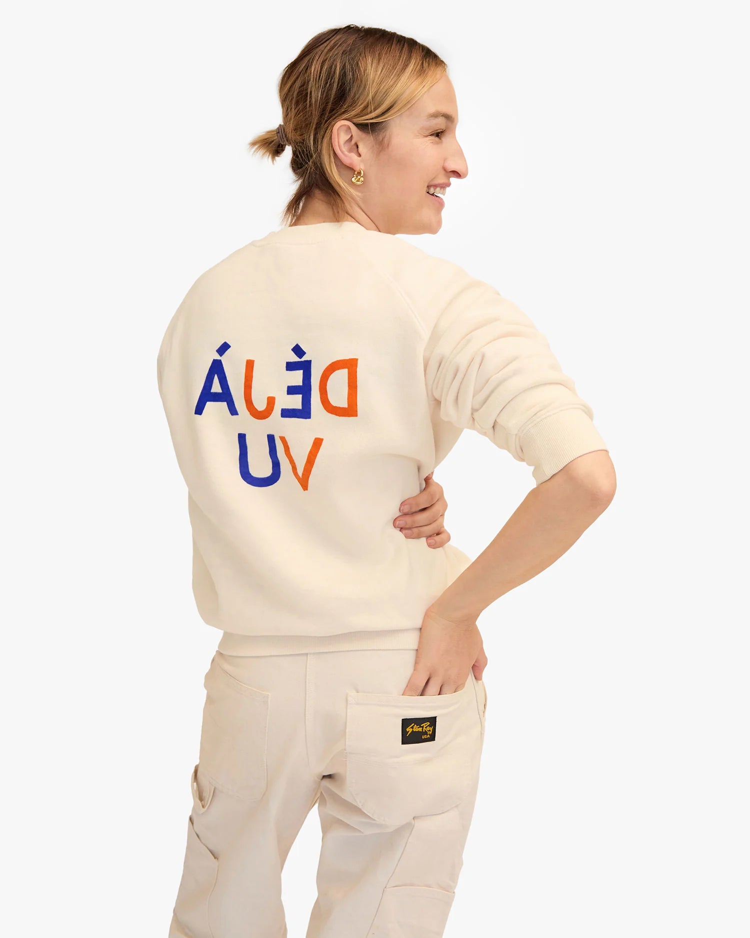 Clare V. Cream Deja Vu Sweatshirt