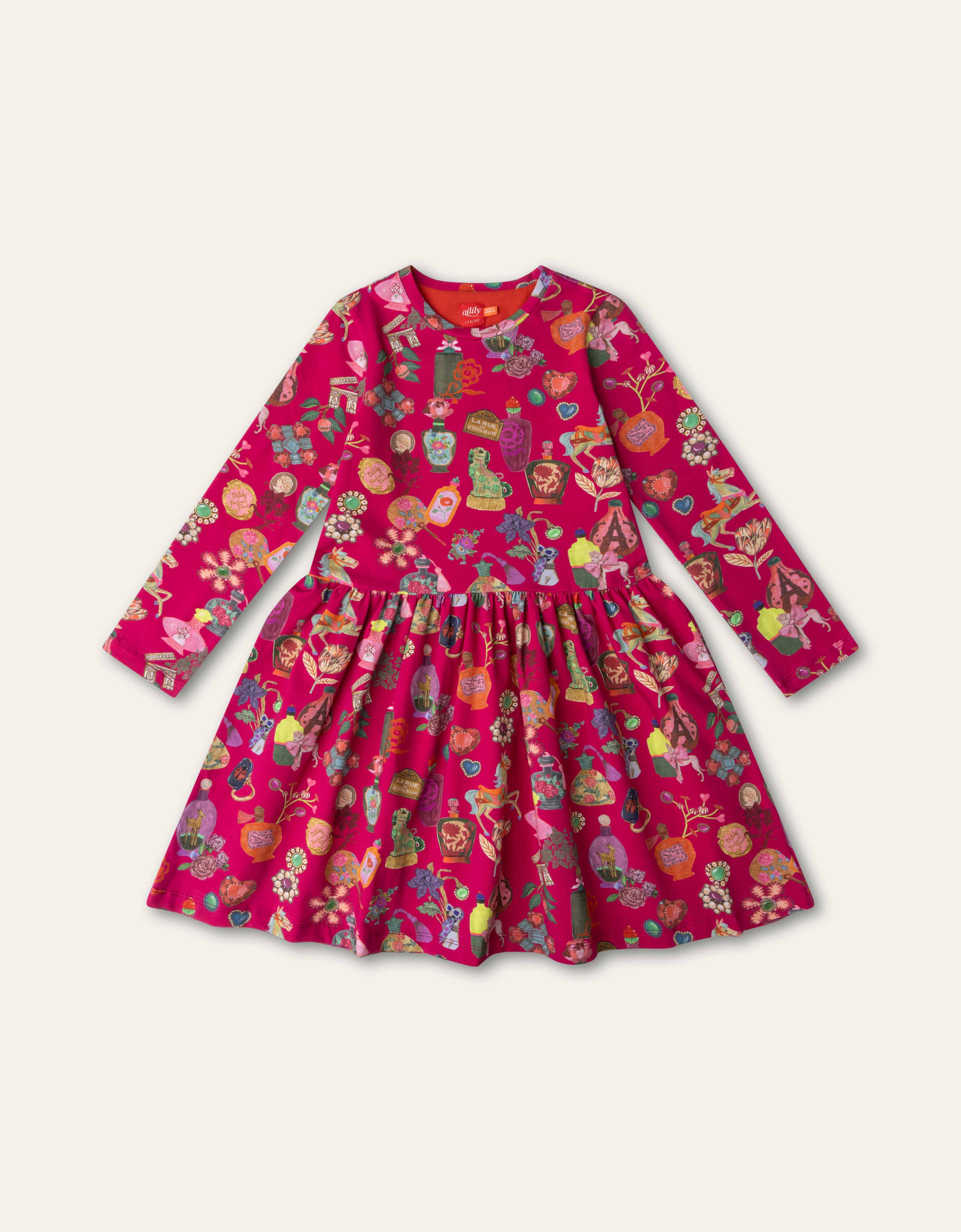 Oilily Fuschia Paris Print Dippa Dress