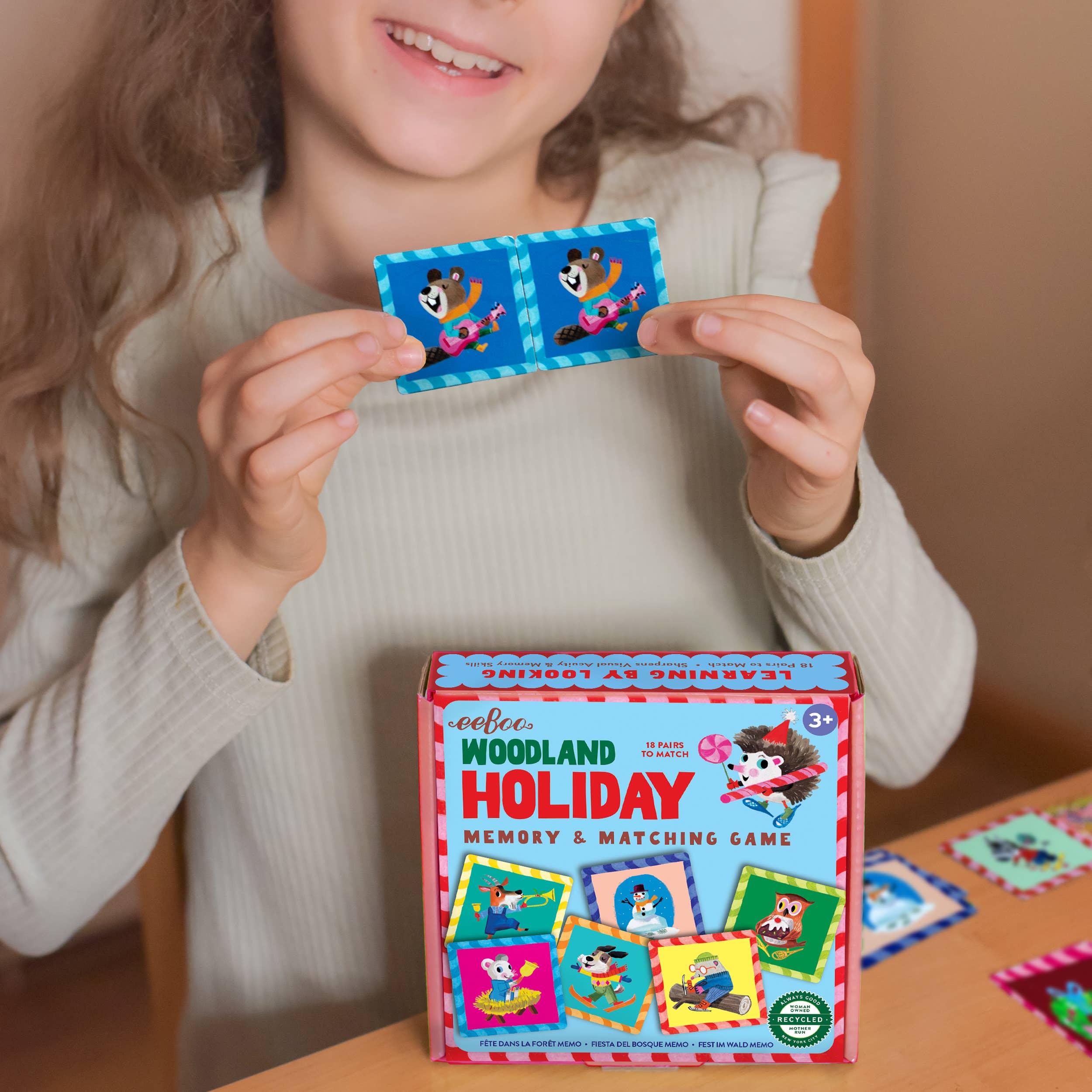 Woodland Holiday Little Square Memory Game