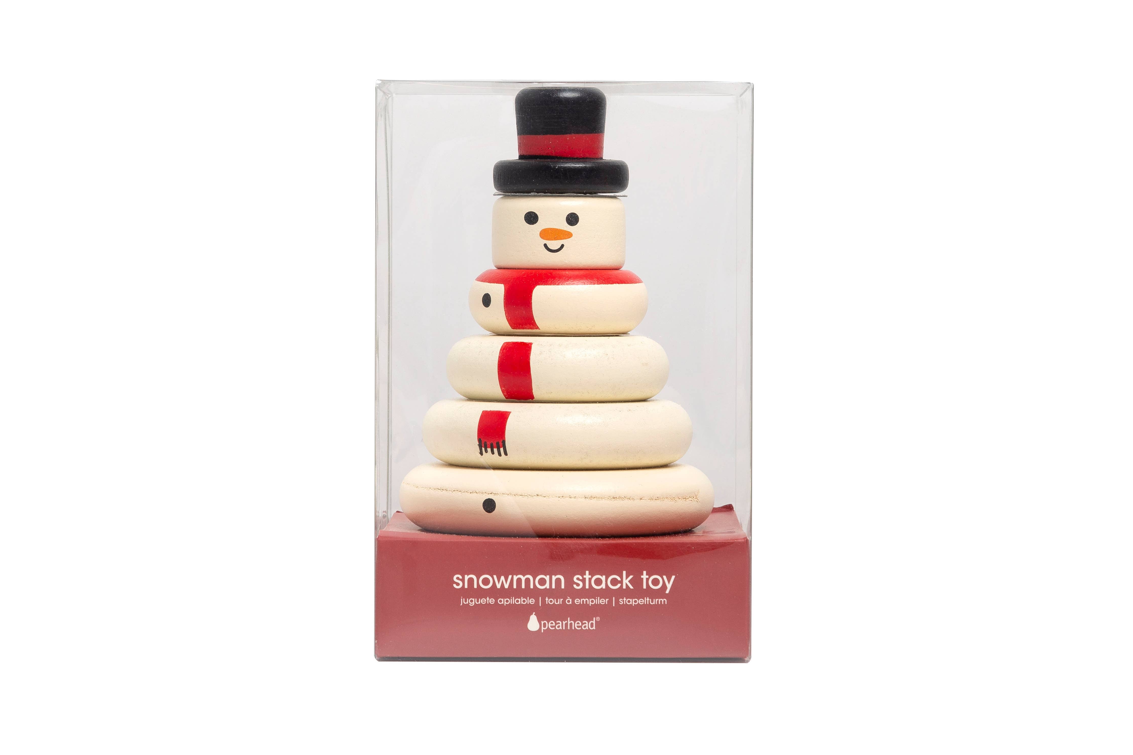 Wooden Snowman Stacking Holiday Toy Set