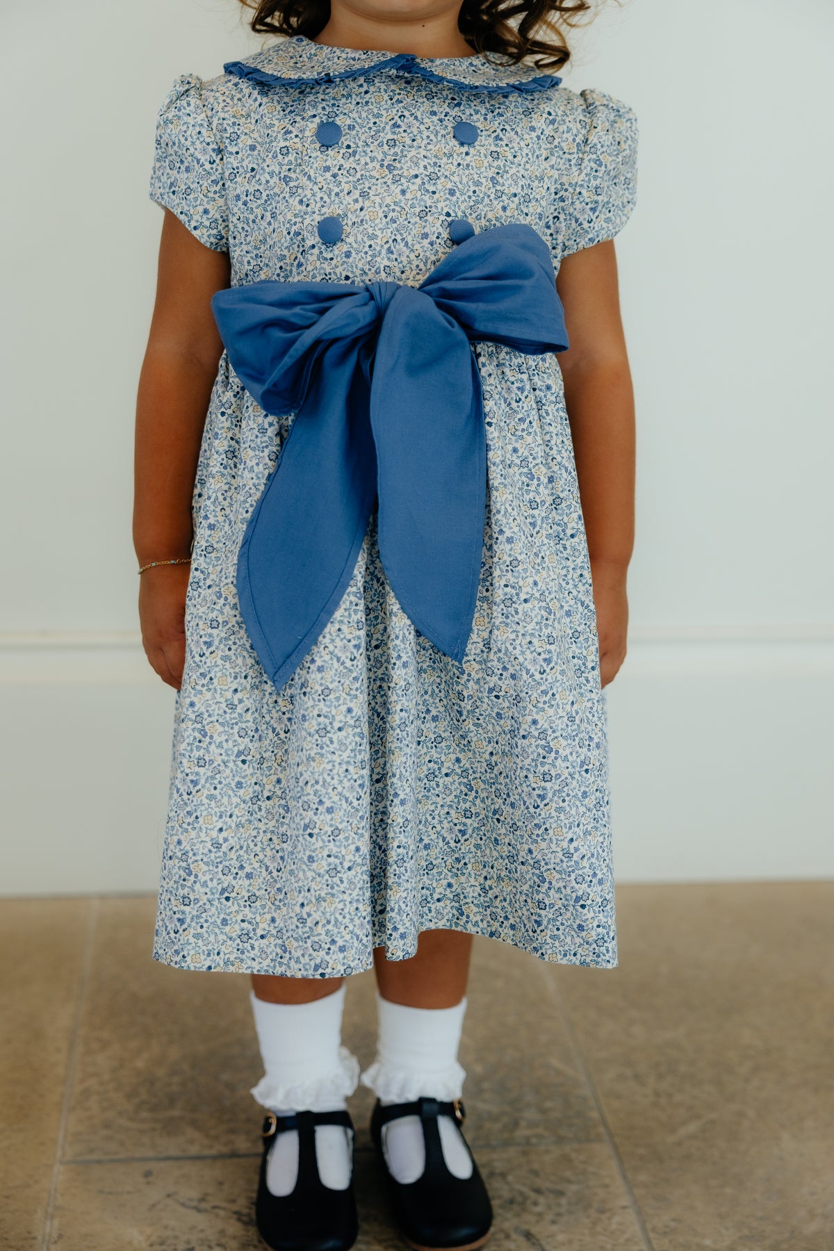 Cornflower Posie Doubel Button Print Dress