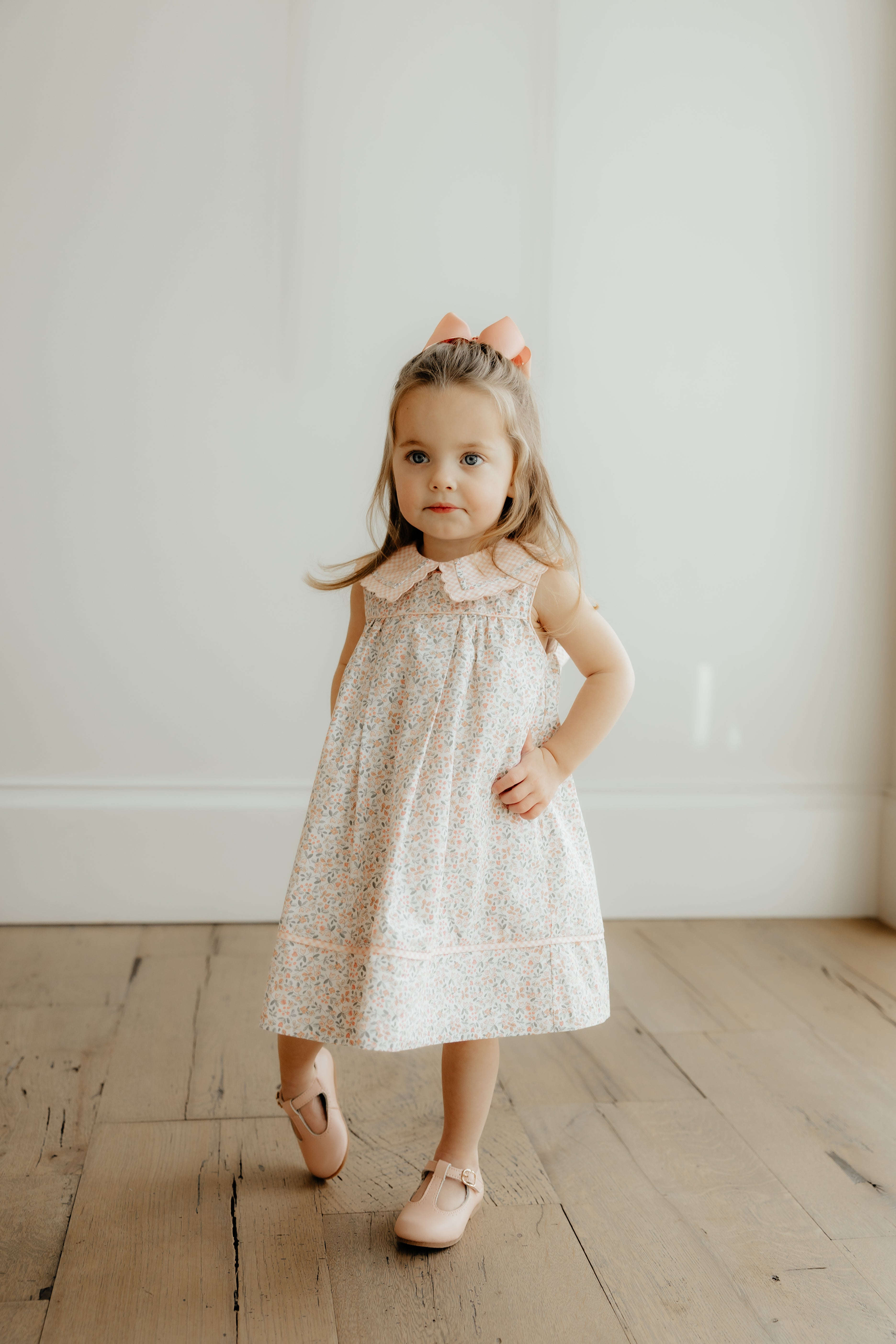 Pink Ditsy and Check Float Dress