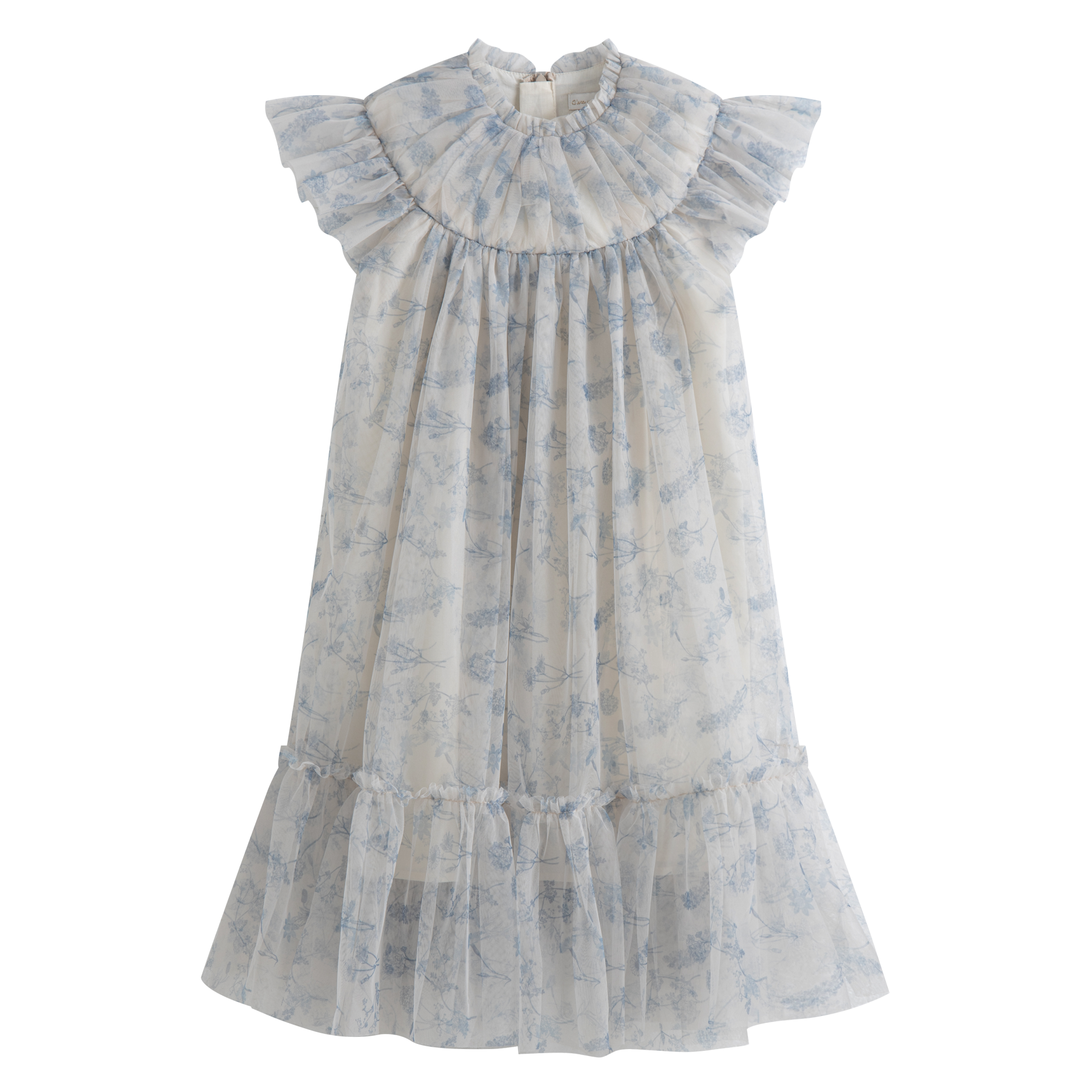 Italian Marisol Blue Floral Tulle Float Dress