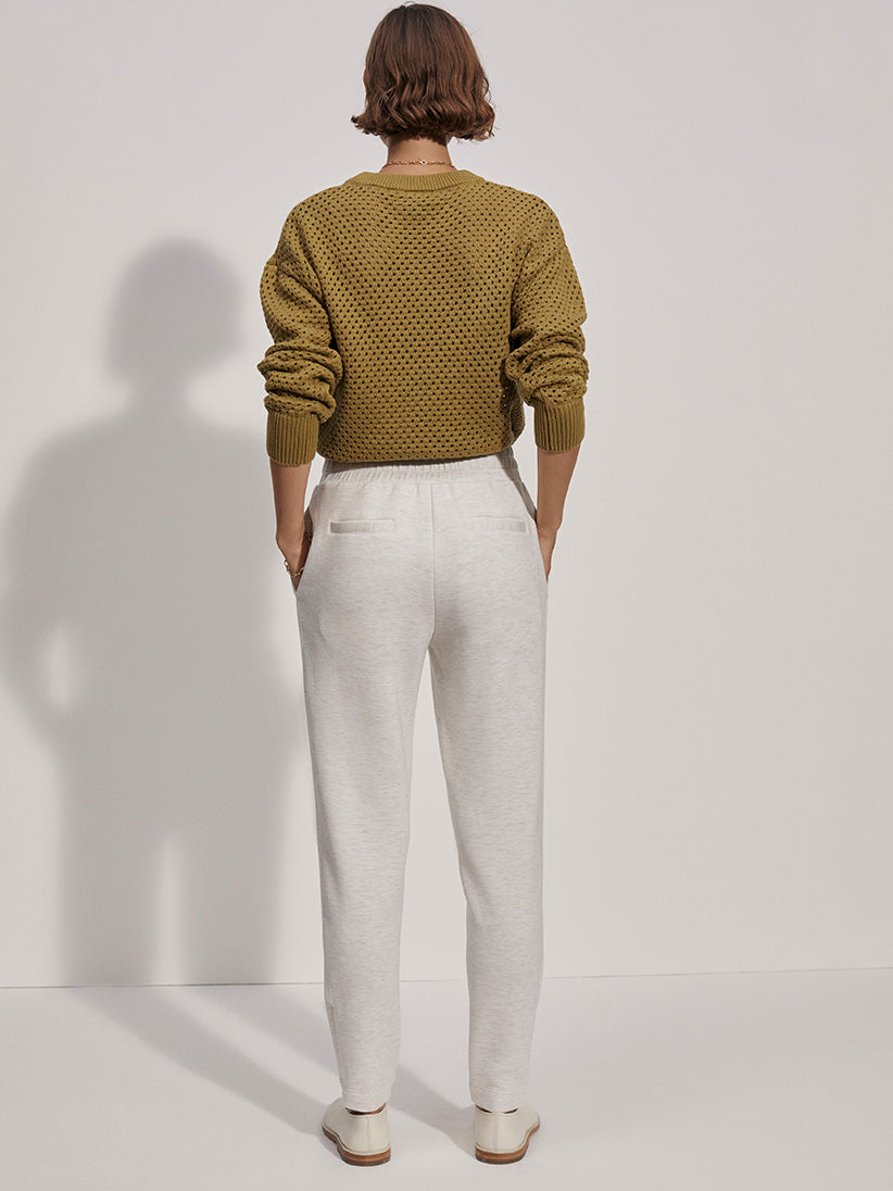 Varley Slim Zip Hem Pant Ivory Marl