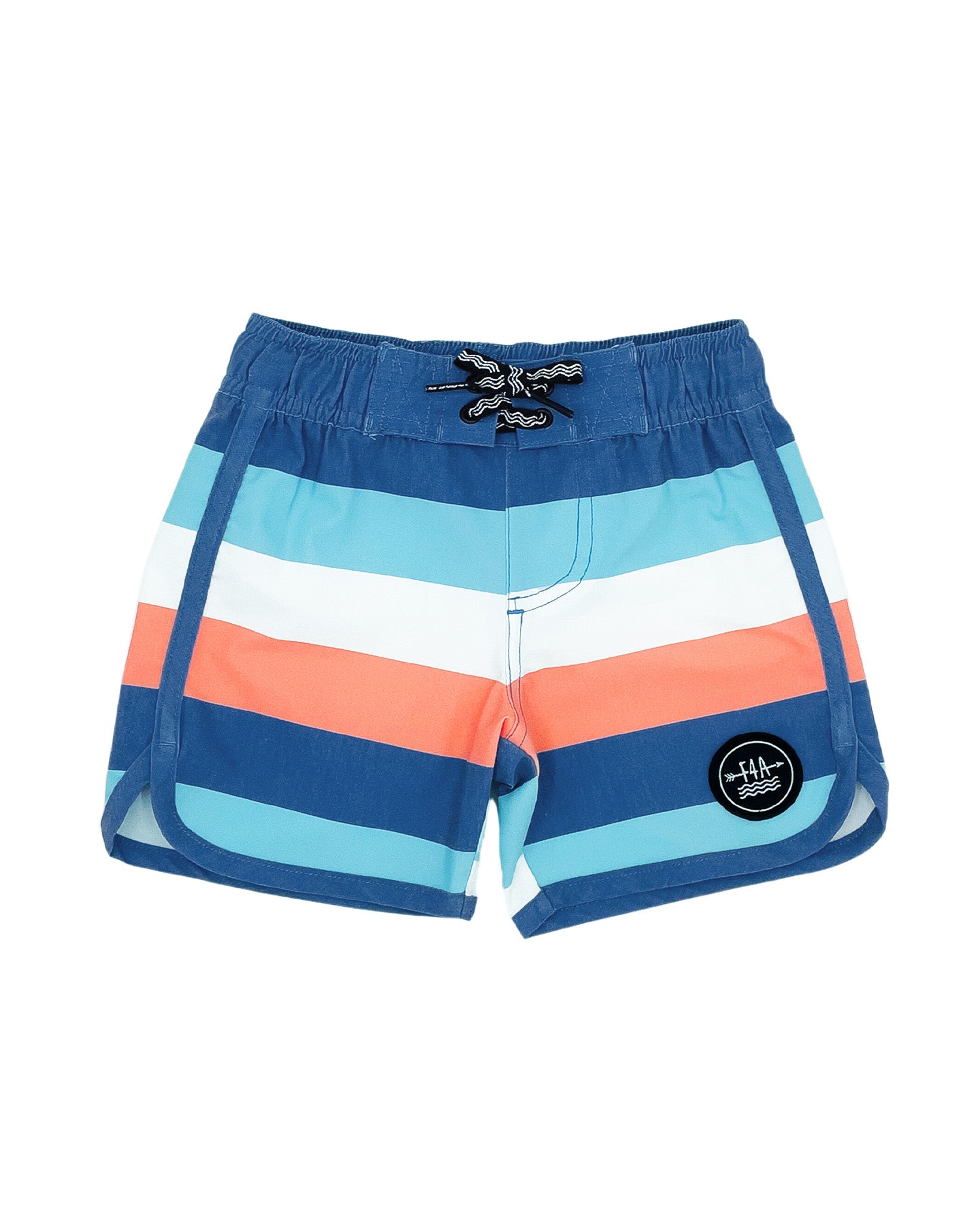 Blue Coastal Stripe Boardshort