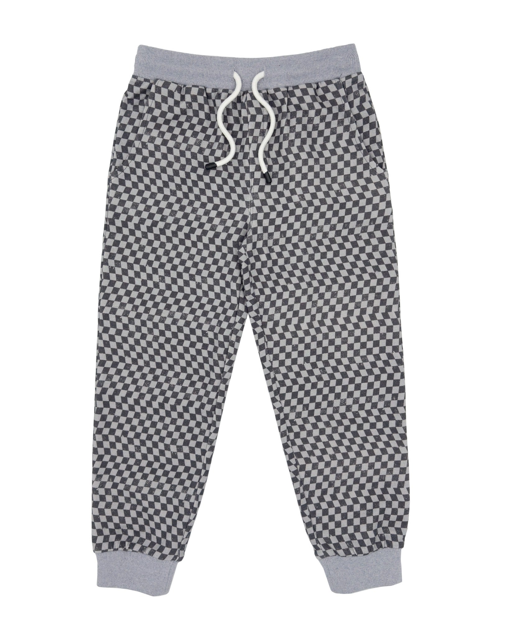 Grey Checkard Sweat Set