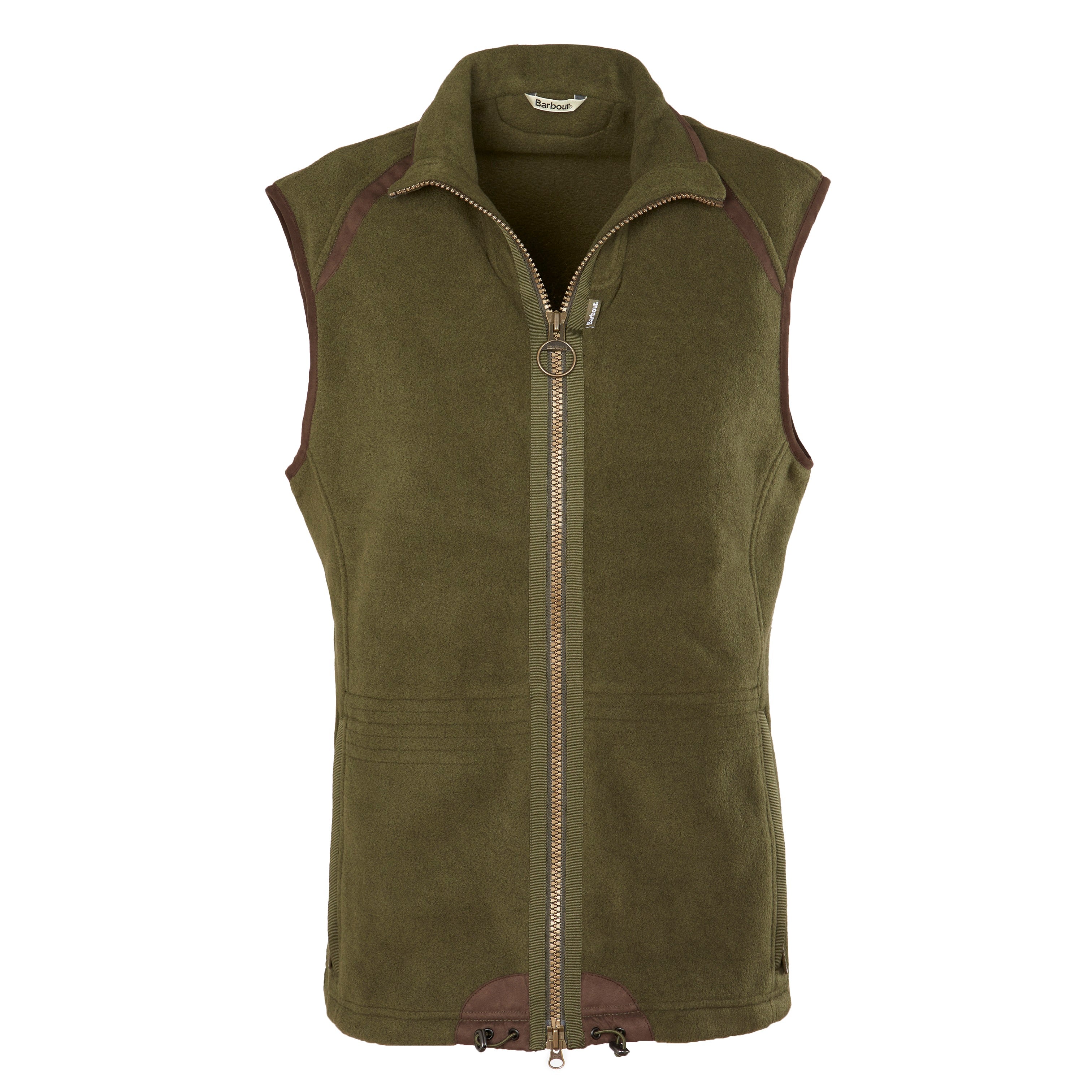 Barbour Olive Fleece Zip Vest