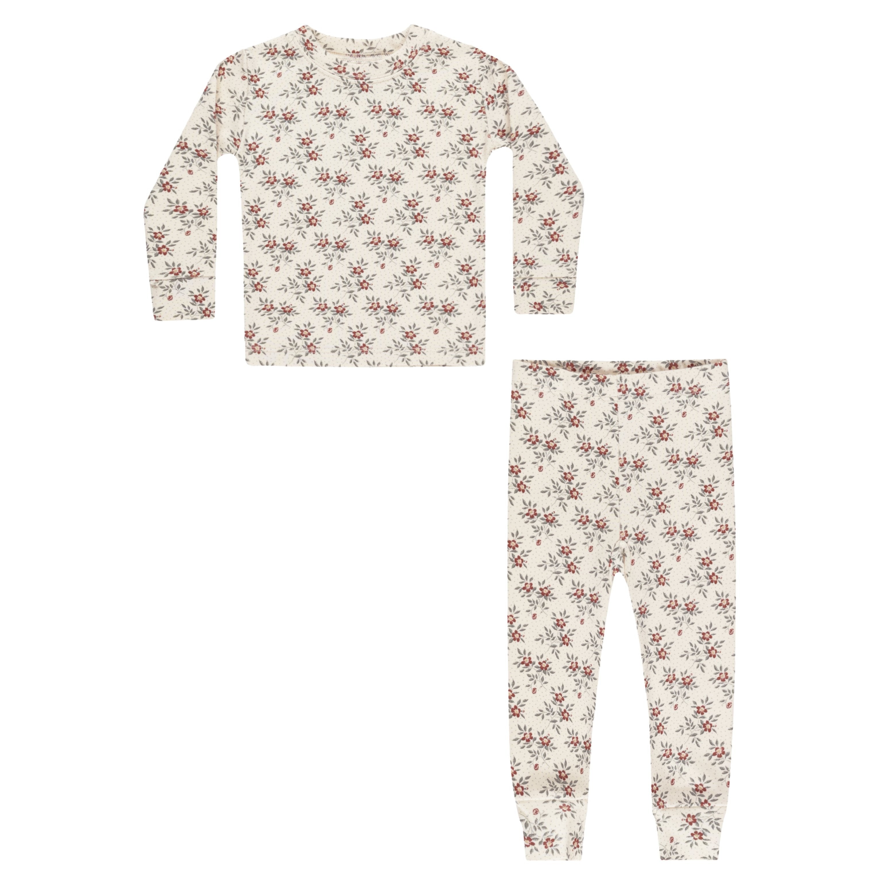 Rylee & Cru Holiday Knit Floral PJ