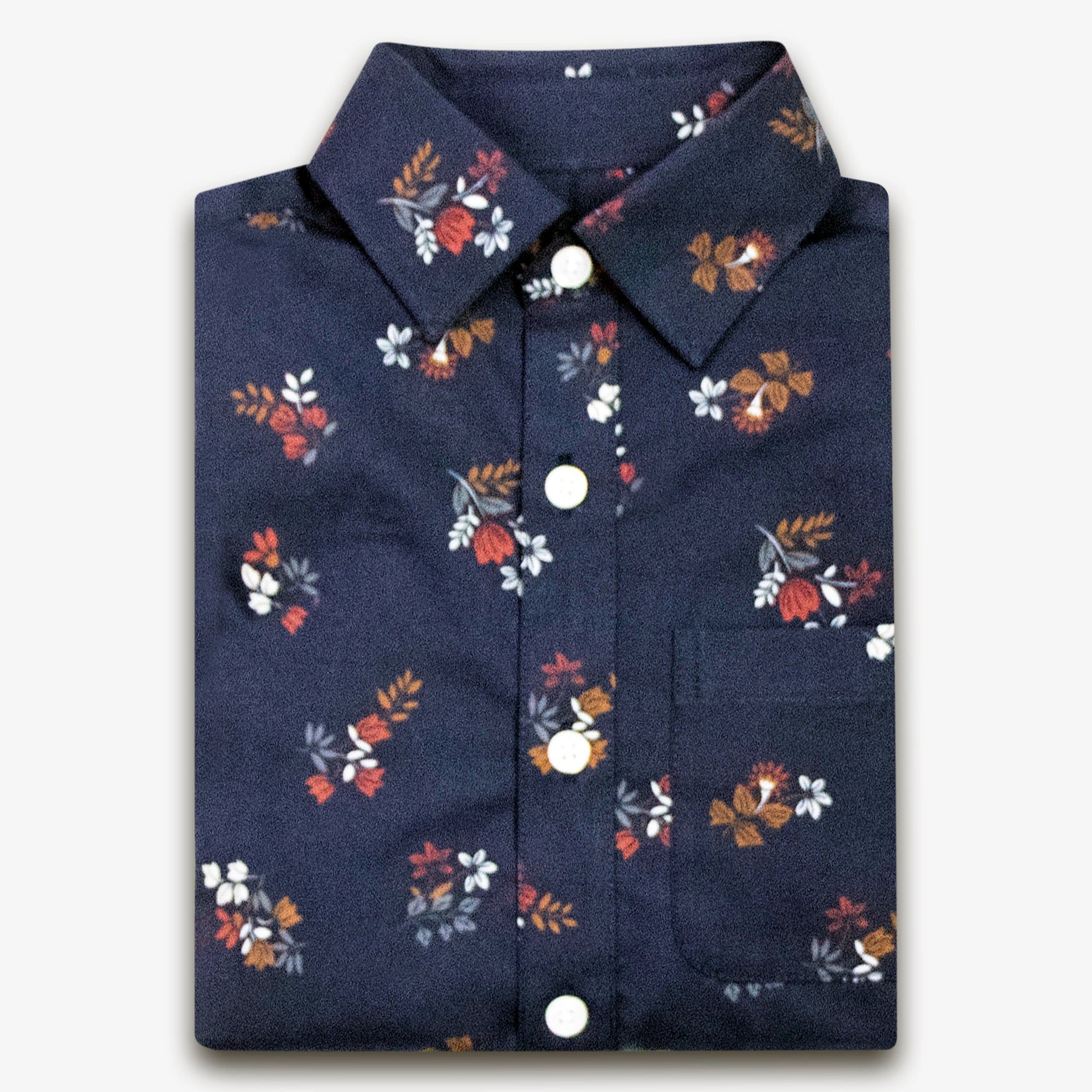 Boy's Navy Floral Shirt