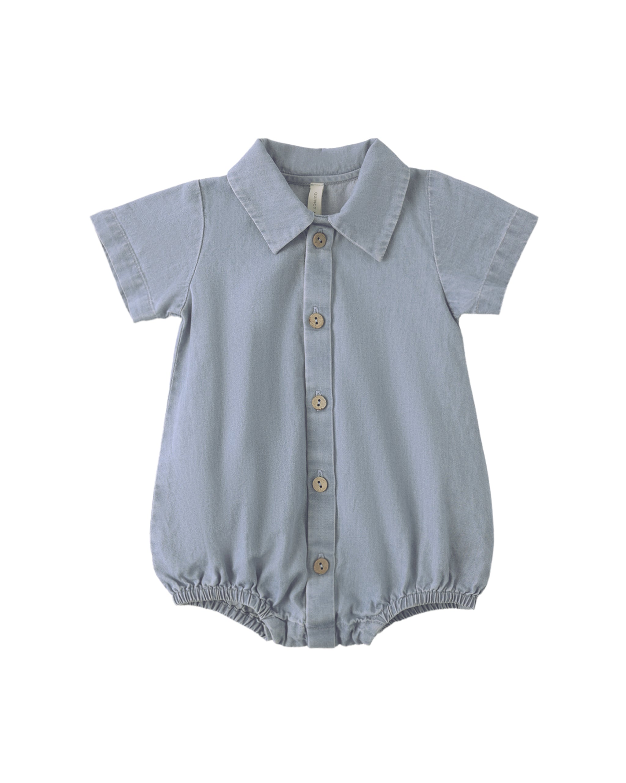 Quincy Mae Denim Infant Romper