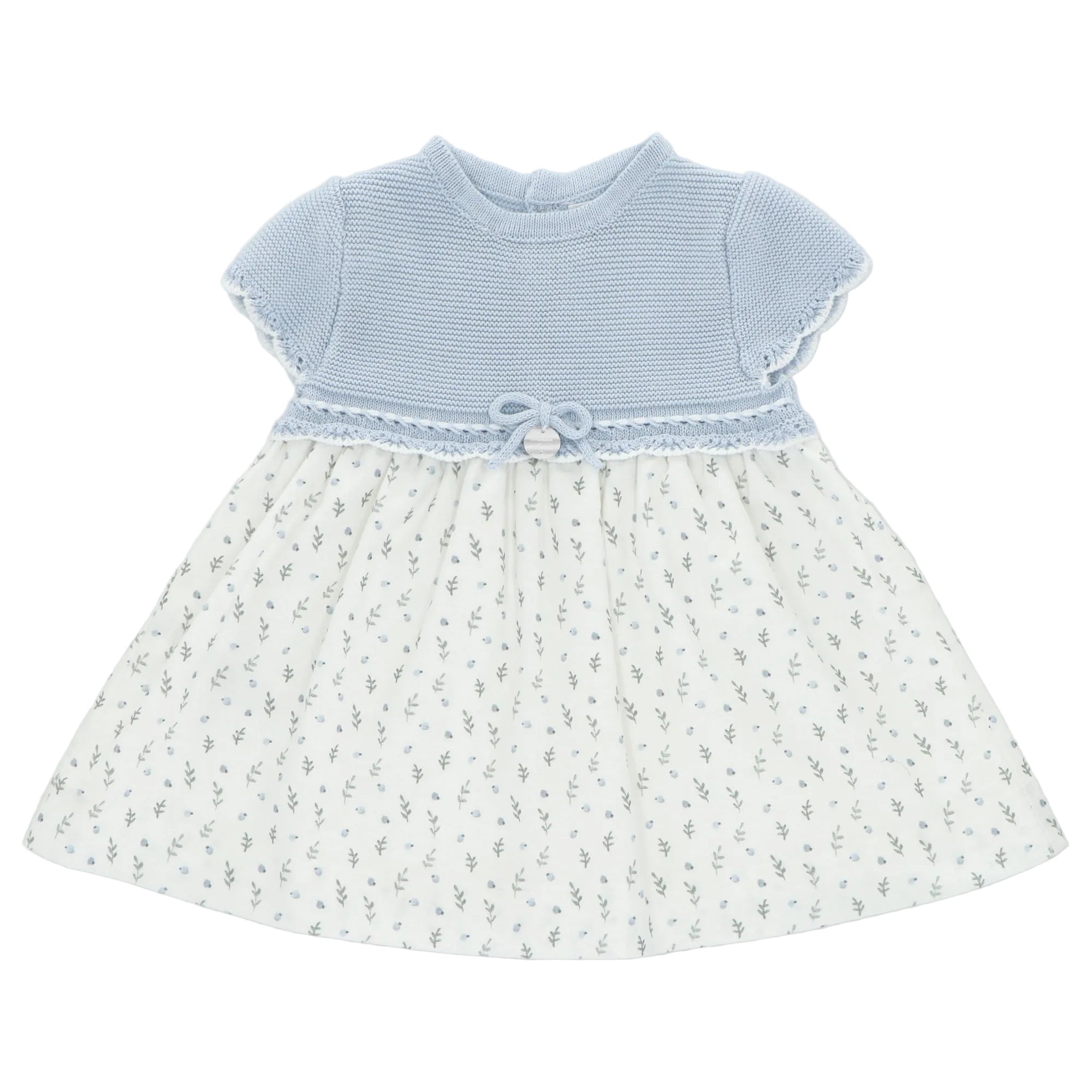 Light Blue Knit and Meadow Infant Dress