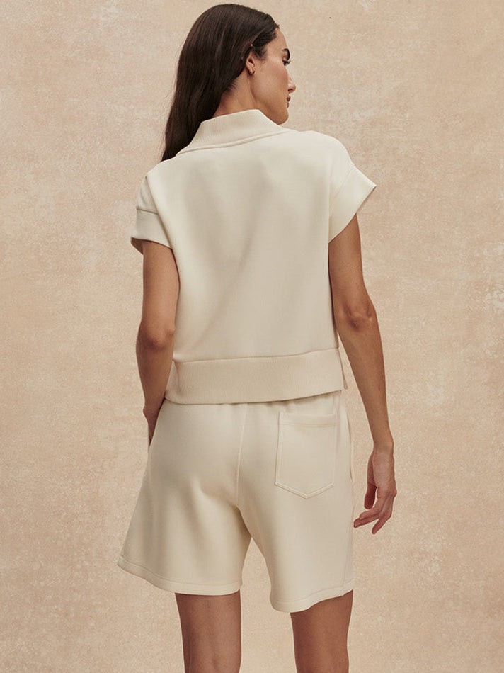 Varley White V-neck Gracee Top