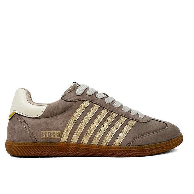 Stevie Mink and Gold Suede Sneaker